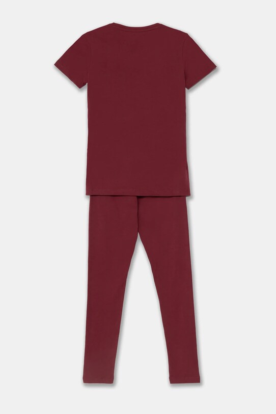 Calvin Klein Underwear pijamale de bumbac pentru copii G80G800716.9BYH burgundia AW24
