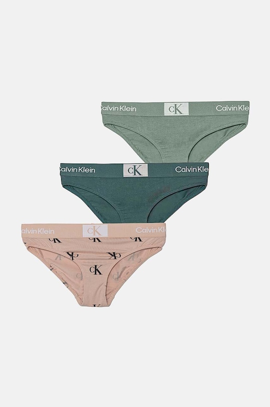 Dětské kalhotky Calvin Klein Underwear 3-pack 3-pack zelená G80G800699.9BYH