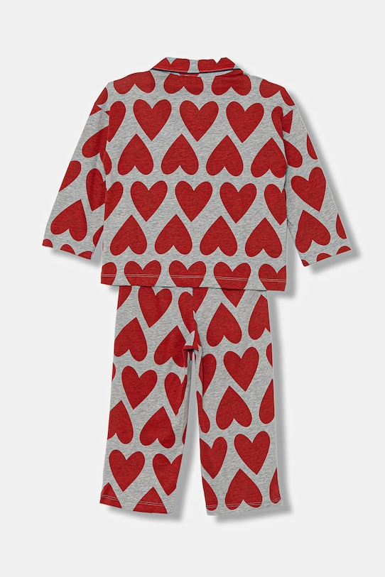 United Colors of Benetton piżama bawełniana dziecięca 3MR70P072.G.Seasonal szary AW24