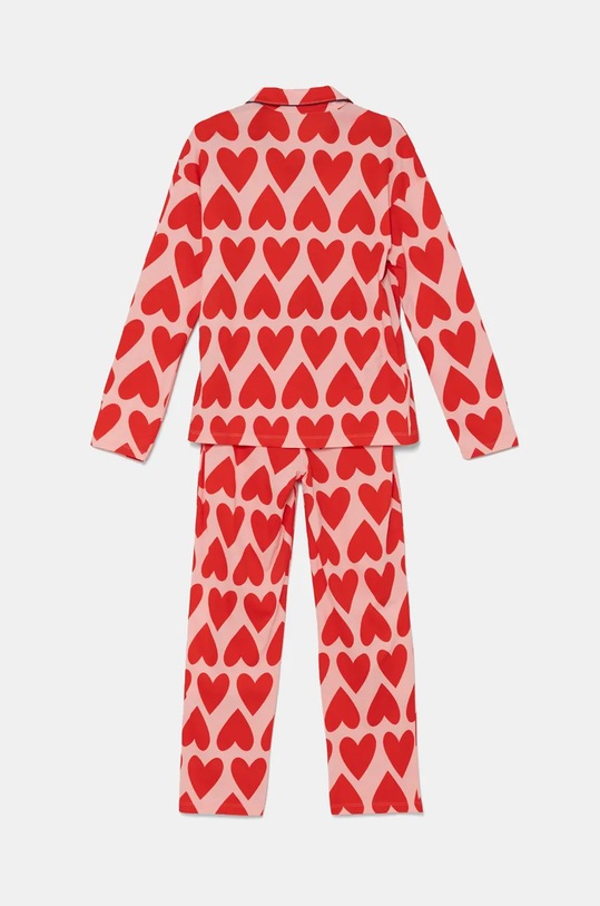 United Colors of Benetton piżama bawełniana dziecięca 3MR70P072.G.Seasonal różowy AW24