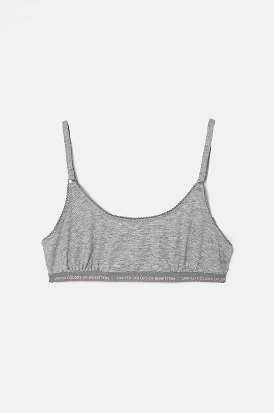 Detská podprsenka United Colors of Benetton 2-pak 3MC10R1IN.G.Seaso.9BYH sivá AW24