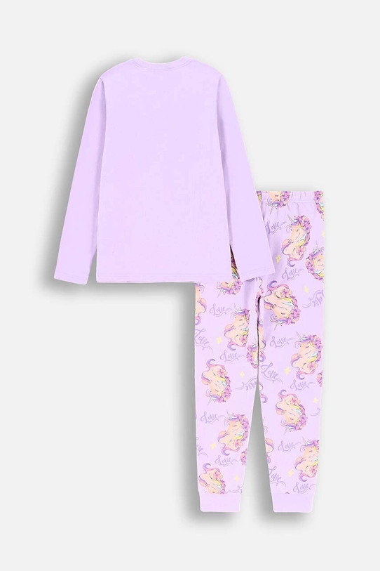 Coccodrillo pijamale de bumbac pentru copii ZC4448117PJS violet AW24