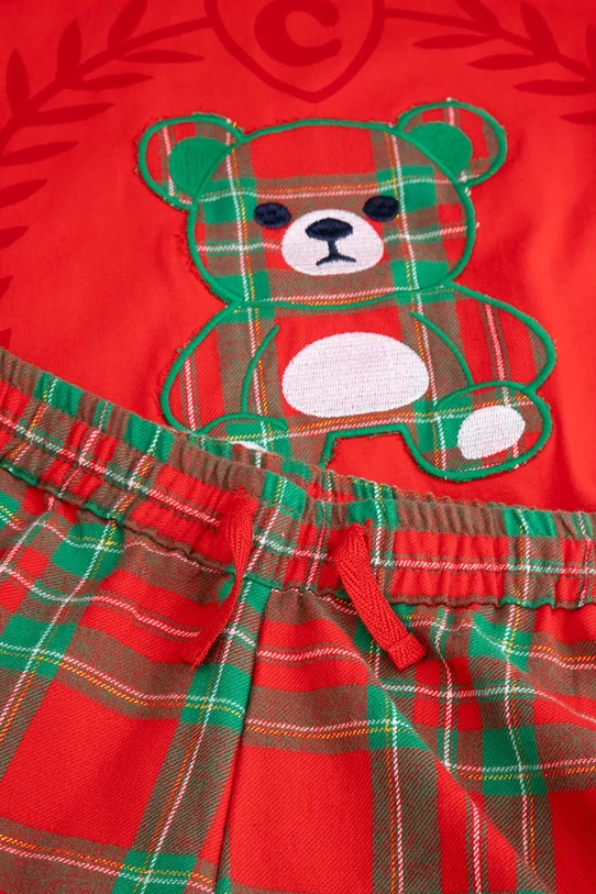 Coccodrillo set de pijama de bumbac pentru copii rosu ZC4448119PJS