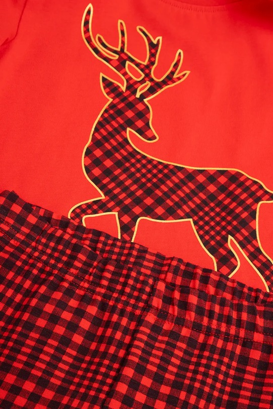 Coccodrillo set de pijama de bumbac pentru copii rosu ZC4448107MER