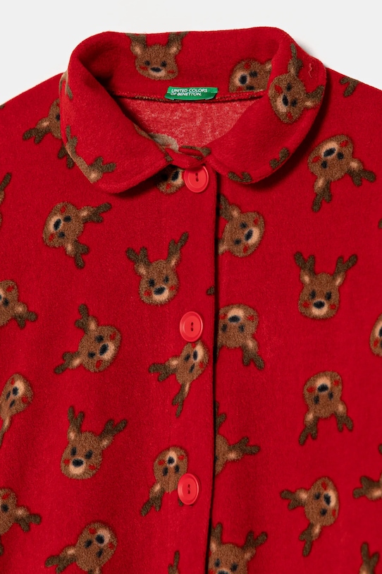 Fete United Colors of Benetton pijama 3XGC0C00M.G.Seasonal rosu