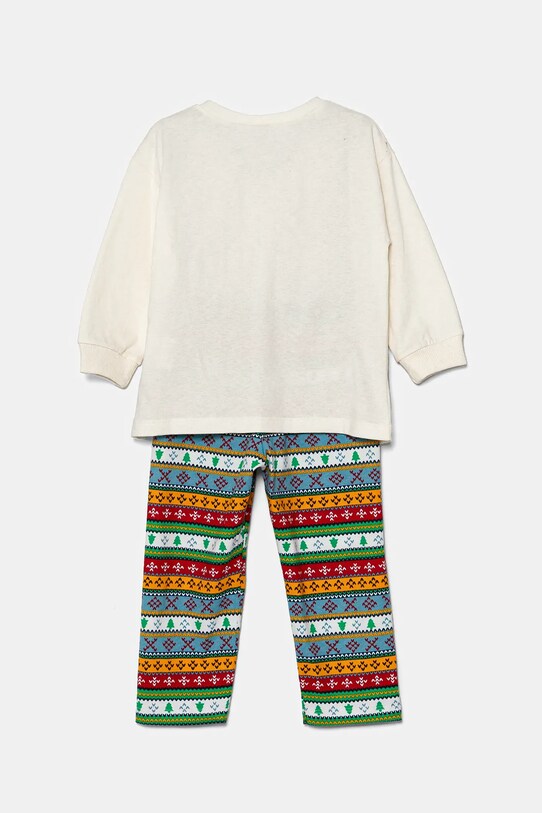United Colors of Benetton pijamale de bumbac pentru copii 37MW0P07R.G.Seasonal bej AW24