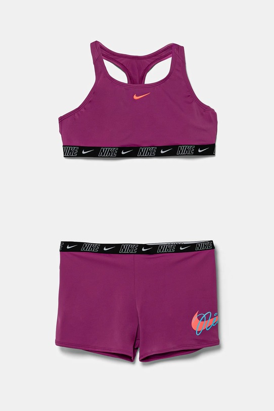 Dvoudílné dětské plavky Nike Kids měkké fialová NESSE727