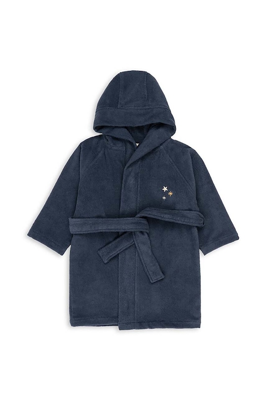 Pamučni kućni ogrtač za bebe Konges Sløjd TERRY BATHROBE GOTS print mornarsko plava KS101706