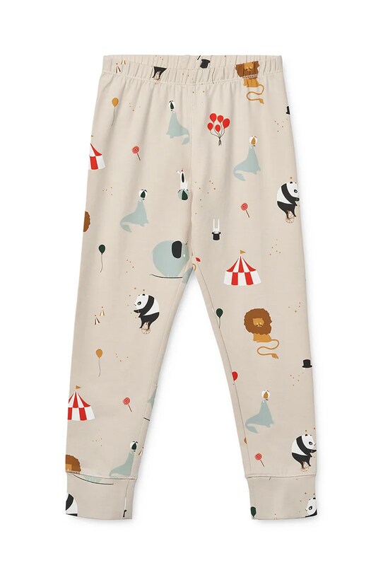 Chłopiec Liewood piżama bawełniana dziecięca Wilhelm Printed Pyjamas Set LW19854 beżowy