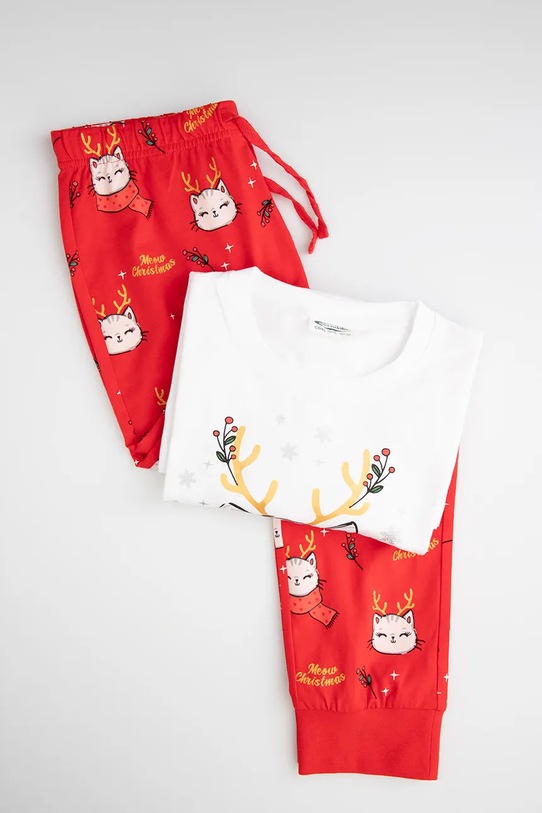 Coccodrillo piżama bawełniana dziecięca ZC4448105MER czerwony