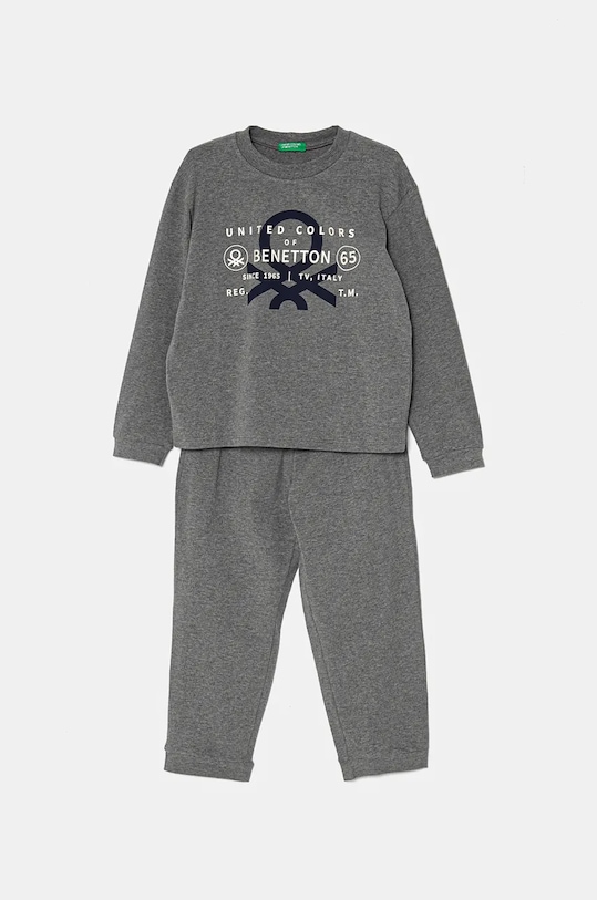 Detské pyžamo United Colors of Benetton sada sivá 3DKE0P073.G.Seasonal