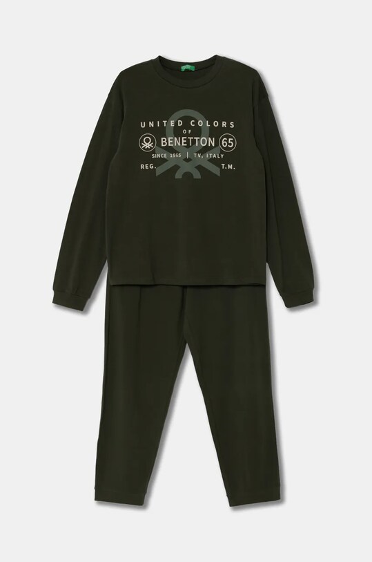 Detské pyžamo United Colors of Benetton sada zelená 3DKE0P073.G.Seasonal