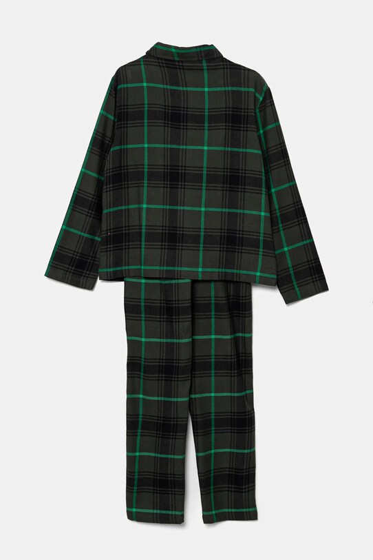Детская хлопковая пижама United Colors of Benetton 43UL0P007.G.Seasonal зелёный AW24