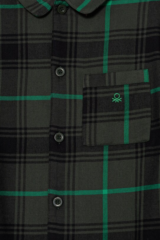 Детская хлопковая пижама United Colors of Benetton зелёный 43UL0P007.G.Seasonal