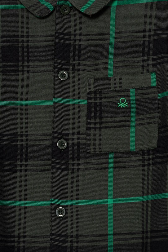 Дитяча бавовняна піжама United Colors of Benetton зелений 43UL0P007.G.Seasonal