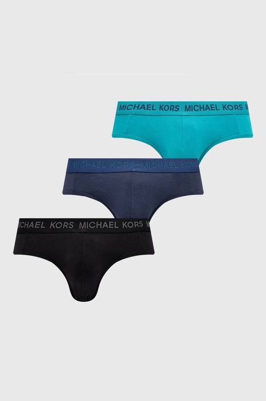 Michael Kors slipy 3-pack dzianina niebieski 6F41N20773