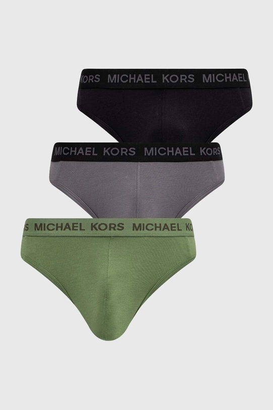 Slip gaćice Michael Kors 3-pack pletivo crna 6F41N20773