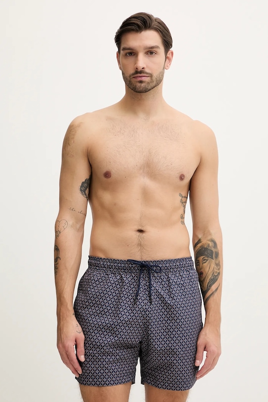 BOSS szorty kąpielowe Planet friendly granatowy 50518968