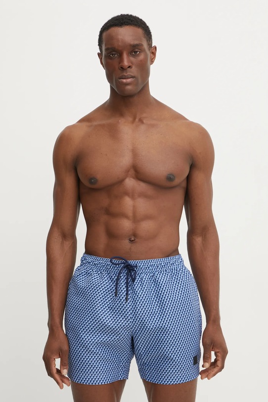 BOSS szorty kąpielowe Vibe Planet friendly granatowy 50518968