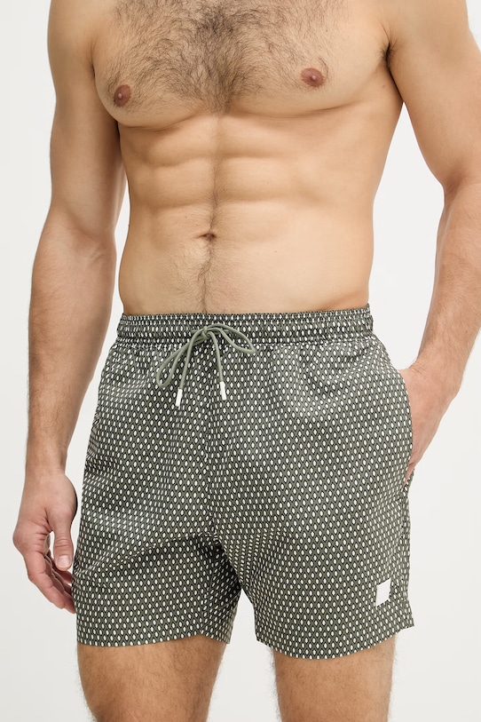 BOSS plavecké šortky pánske Vibe 50518968 zelená SS26