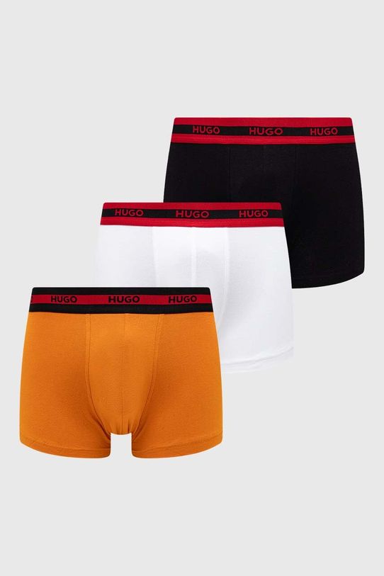 Boxerky HUGO 3-pak pletenina červená 50517883