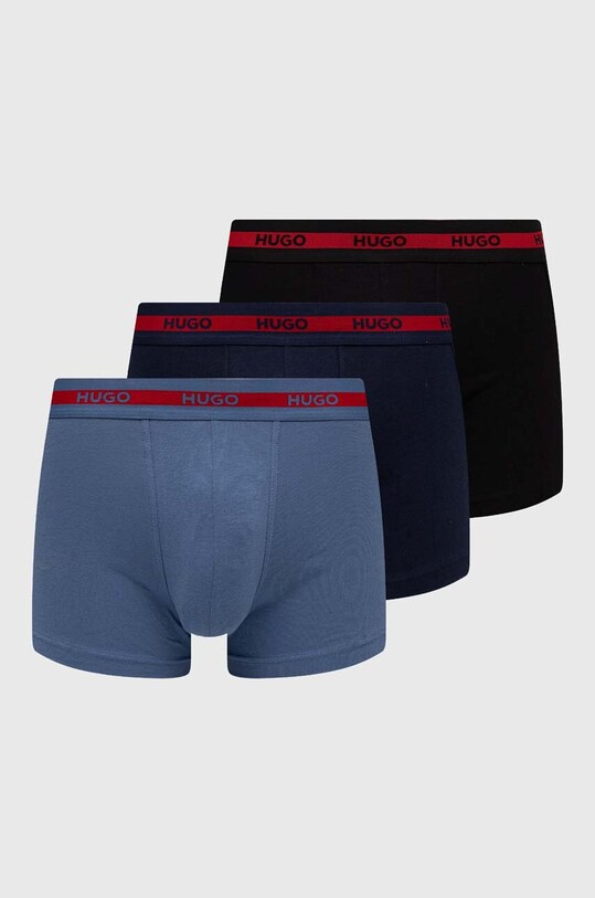 Боксери HUGO 3-pack трикотаж блакитний 50517883