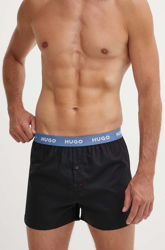 Odzież HUGO bokserki bawełniane 3-pack 50518079 czarny
