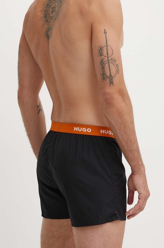 HUGO bokserki bawełniane 3-pack czarny 50518079