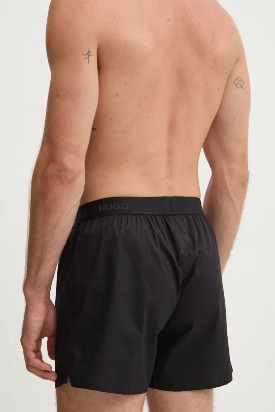 Bavlnené boxerky HUGO 3-pak čierna 50518079