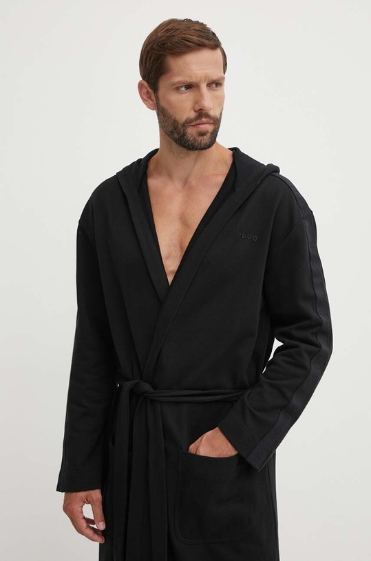 HUGO halat de baie din bumbac negru 50520491