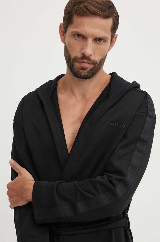 HUGO halat de baie din bumbac 50520491 negru