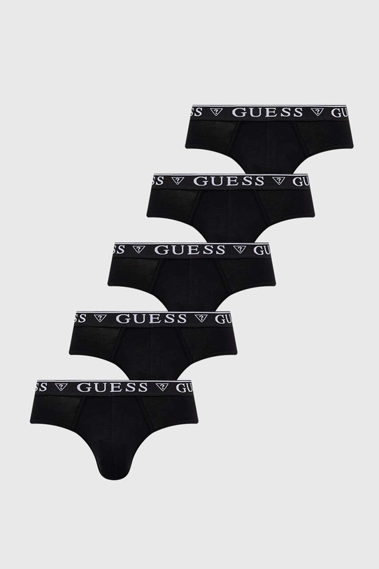 Slip gaćice Guess 5-pack pletivo crna U4YG20.K6YW1