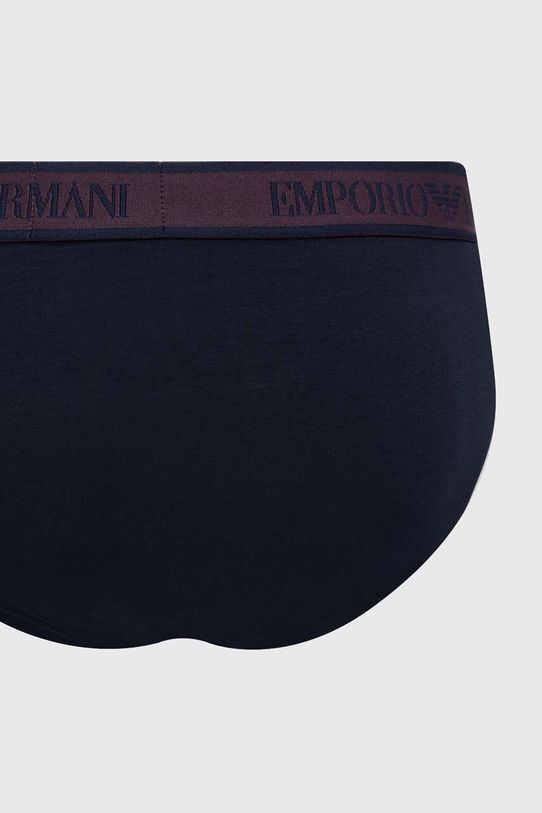 Slipy Emporio Armani Underwear 3-pak 111734.4F717 tmavomodrá