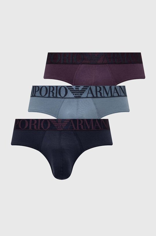 Emporio Armani Underwear slipy 3-pack dzianina granatowy 111734.4F726