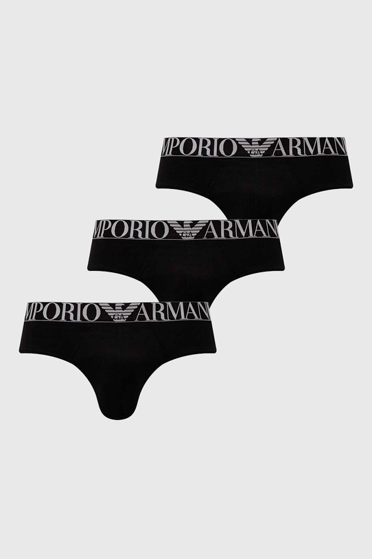 Сліпи Emporio Armani Underwear 3-pack трикотаж чорний 111734.4F726