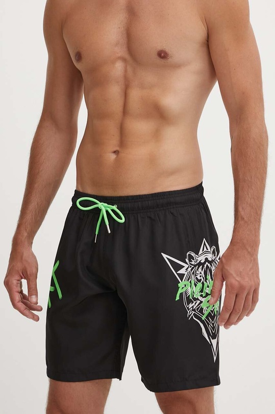 PLEIN SPORT pantaloni scurti de baie negru PS24MBL03