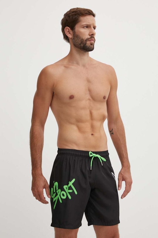 PLEIN SPORT pantaloni scurti de baie PS24MBL03 negru AW24
