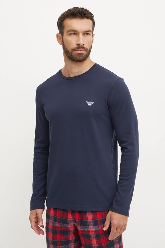 Odzież Emporio Armani Underwear piżama bawełniana 111955.4F599 granatowy