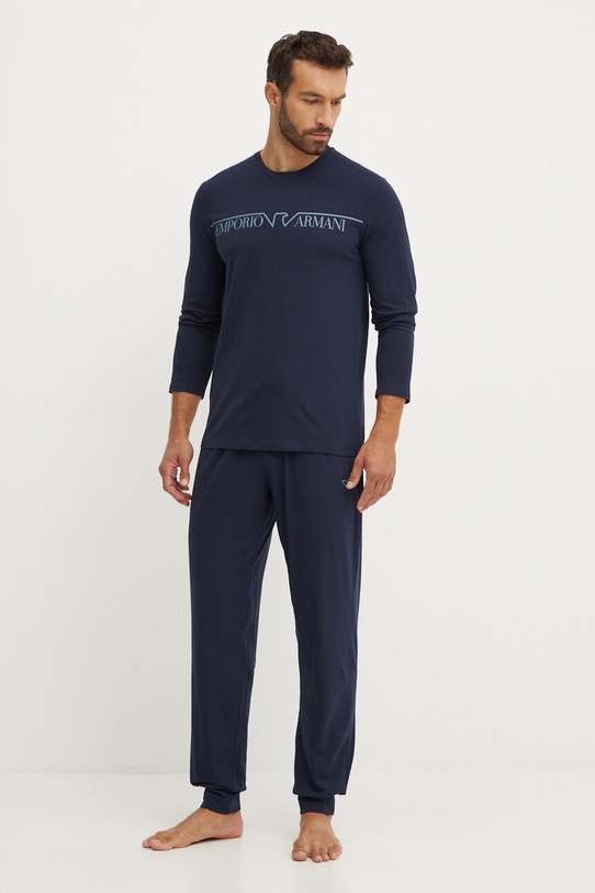Emporio Armani Underwear piżama dzianina granatowy 112033.4F516