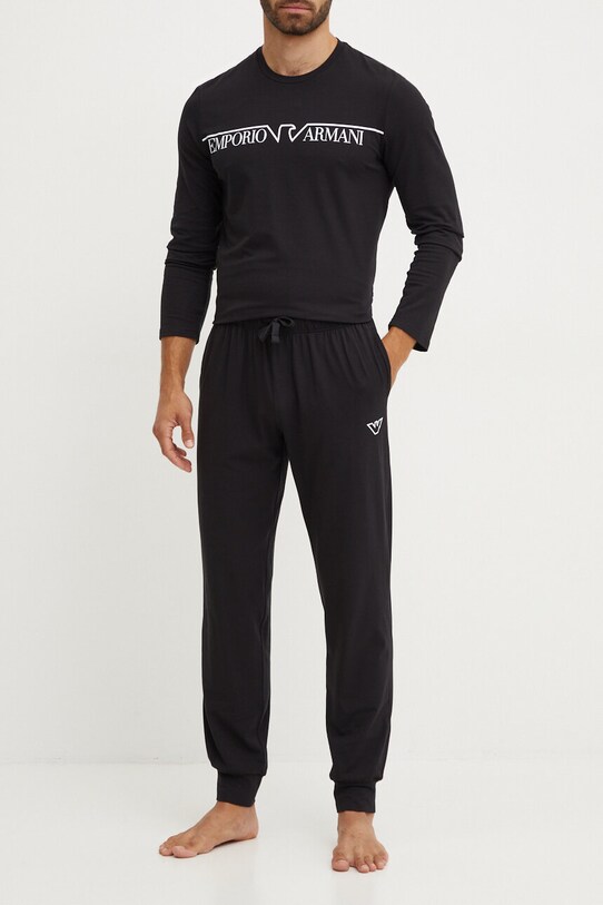 Πιτζάμα Emporio Armani Underwear μαύρο 112033.4F516