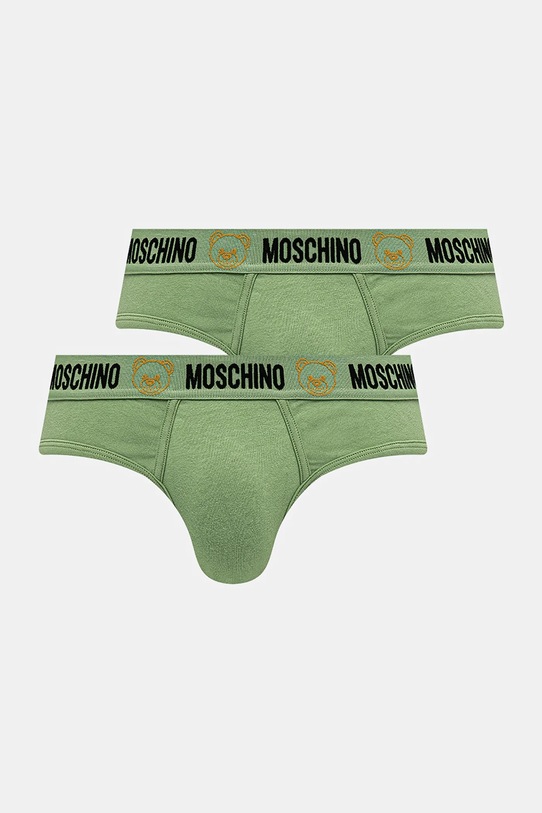 Moschino Underwear mutande pacco da 2 semplice verde 1301.4406