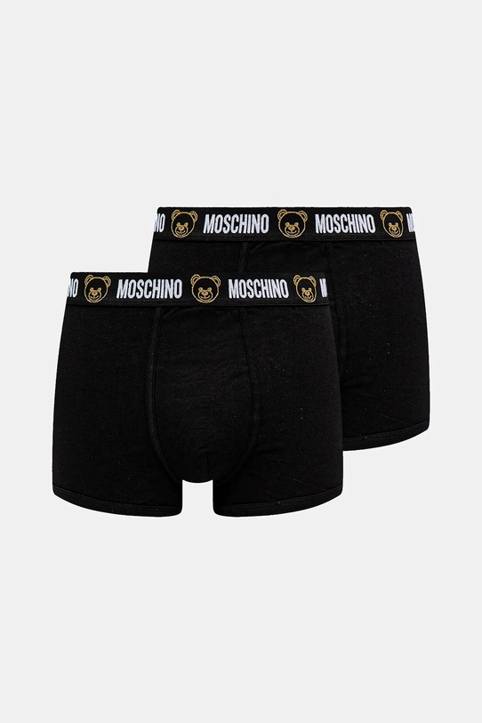 Boxerky Moschino Underwear 2-pack pletenina černá 1303.4406