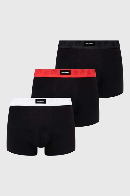 Karl Lagerfeld bokserki 3-pack dzianina czarny 245M2102