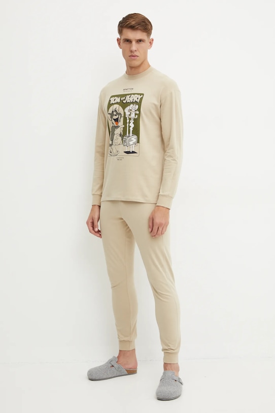 United Colors of Benetton pigiama x TOM&JERRY set beige 3DKE4P02C
