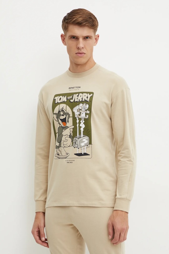 Oblečení Pyžamo United Colors of Benetton x TOM&JERRY 3DKE4P02C béžová