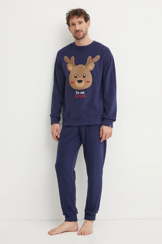 Піжамна кофта United Colors of Benetton 3DFQ4M01V темно-синій NC24