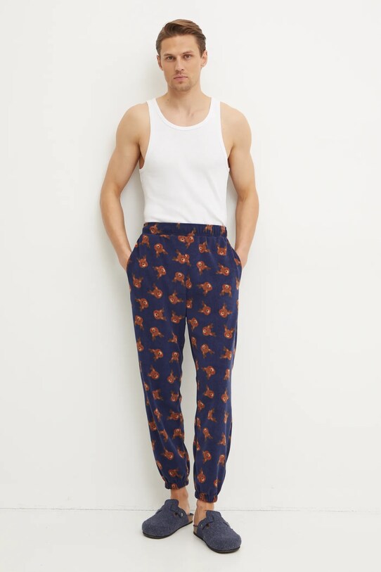 United Colors of Benetton pantaloni de pijama 3XGC4F00T bleumarin NC24