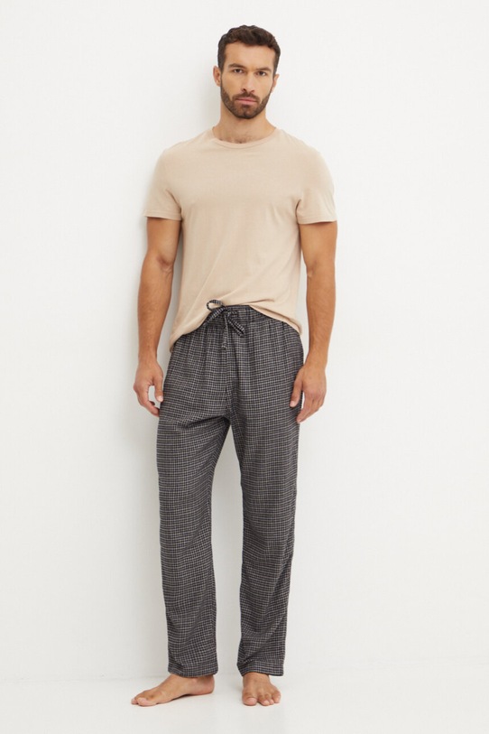 Παντελόνι πιτζάμας Hollister Co. ύφασμα μαύρο KI313.4001.908