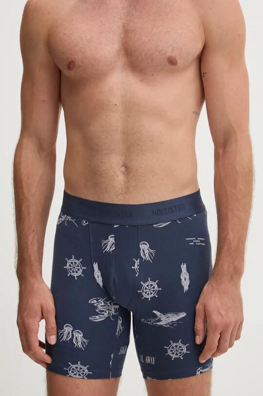 Μποξεράκια Hollister Co. 3-pack εφαρμοστό σορτς μπόξερ μπλε KI314.4020.118
