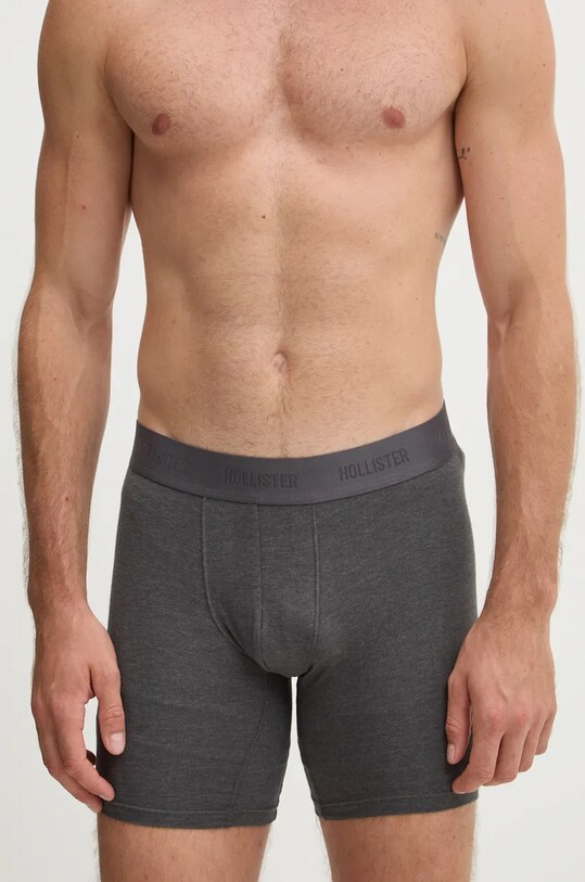 Boxerky Hollister Co. 3-pak KI314.4021.112 sivá AW24